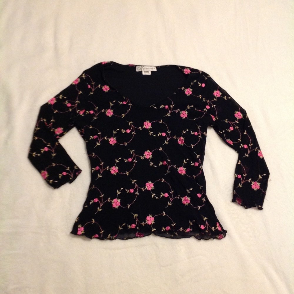 Black floral top